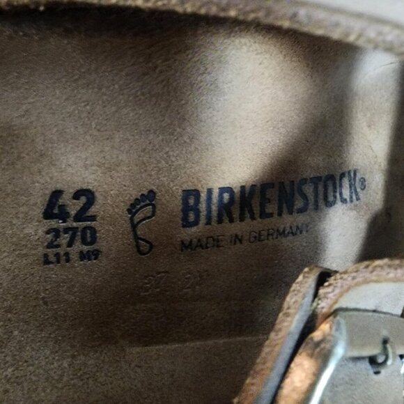 Birkenstock Sandals Mens Size 9 Brown Leather Two Strap Slide Shoes Germany main image 7